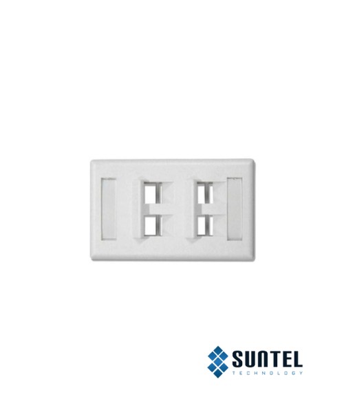 Mặt Nạ Mạng Dintek 04 Port Us Type 70X114Mm Mặt Gốc 45 Độ | Siêu Thị Cáp