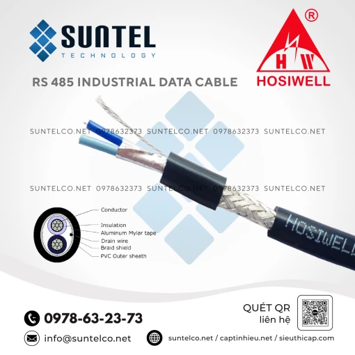 Cáp Tín Hiệu Rs485 1P X 24Awg Hosiwell