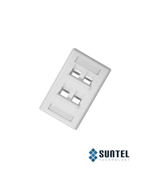 Mặt Nạ Mạng Dintek 04 Port Us Type 70X114Mm Mặt Gốc 45 Độ