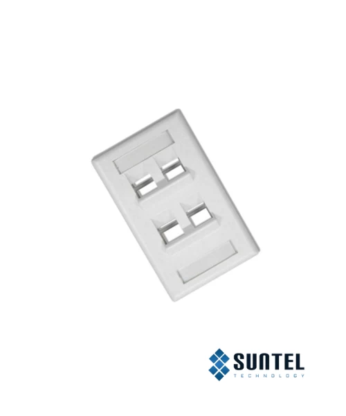 Mặt Nạ Mạng Dintek 04 Port Us Type 70X114Mm Mặt Gốc 45 Độ