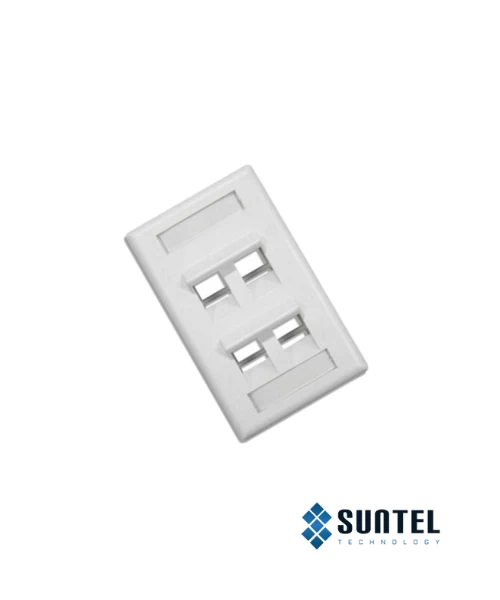 Mặt Nạ Mạng Dintek 04 Port Us Type 70X114Mm Mặt Gốc 45 Độ