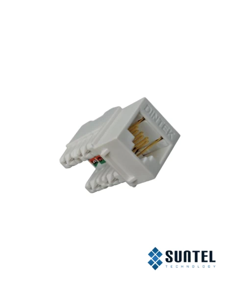 Ổ Cắm Cat 6 Dintek E-Type Ezi-Keystone Jack Horizontal Mặt Nhấn Cáp Ngang