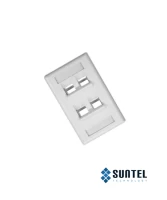 Mặt Nạ Mạng Dintek 04 Port Us Type 70X114Mm Mặt Gốc 45 Độ